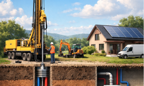 Wiercenie i instalacja pomp ciepła